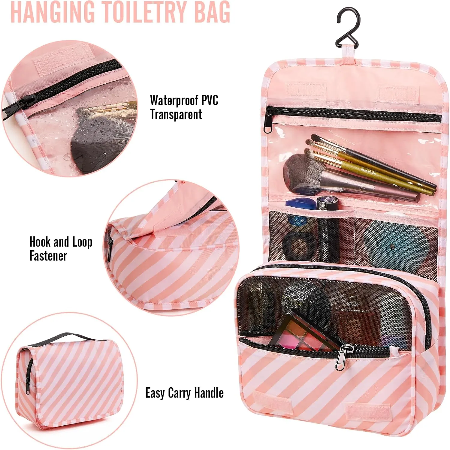 Veken 8 Set Packing Cubes, Travel Gifts for Women Mom, Carry on Suitcase Organizer Bags with Hanging Toiletry Bag and Large Laundry Bag, Travel Essentials Luggage Accessories for Cruise Ship