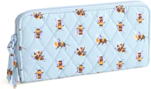 Vera Bradley Premium Cotton Continental Wallet, Bee's Knees
