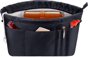 Vercord Purse Insert Organizers for Tote Handbag Bag in Bag with Zipper Liner Bag Organizer for Women 14 pockets