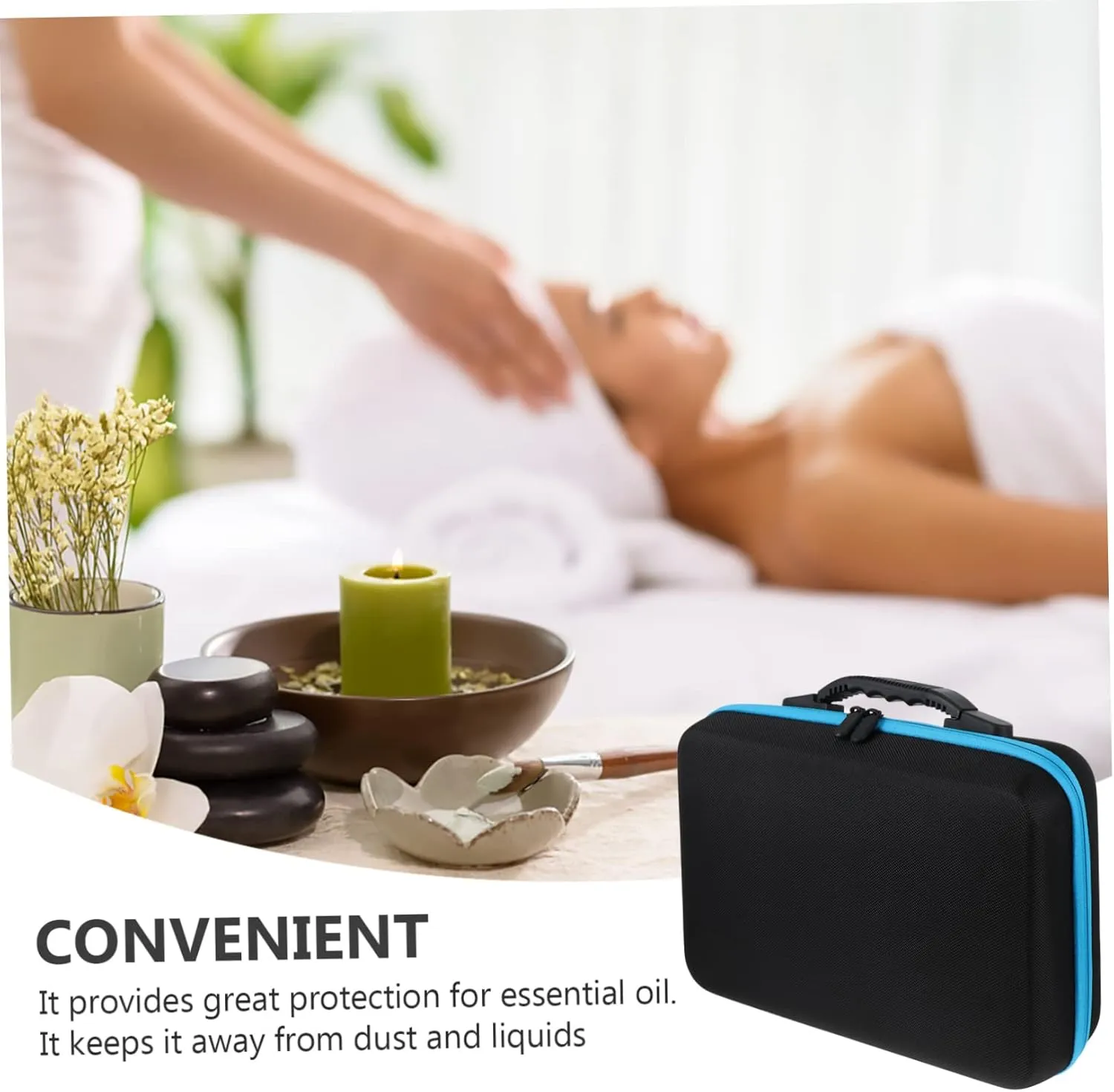VICASKY Essential Oil Case Organizer Portable Travel Bag for 60 Bottles Essential Oils Holder