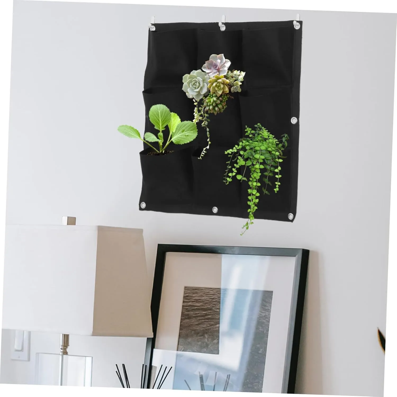 VICASKY Multi Pocket Wall Felt Hanging Garden Planter for Use Space Saving Vertical Planter with Excellent Air Permeability and Drainage for Strong Seedling Growth