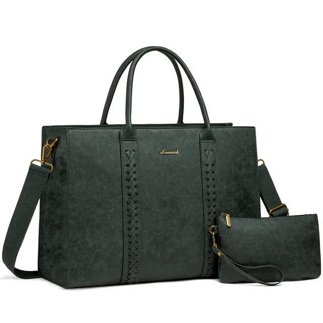 Vintage Leather work Bag 15,6in Laptop Tote Bag, Waterproof computer bag