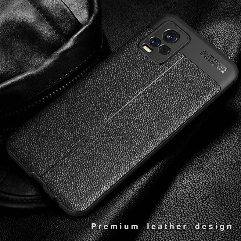 Vivo V20 Leather Design TPU Case
