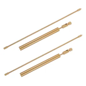 VOSAREA 2Pcs Copper Dowsing Rods Portable Water Divining Tool Lightweight Design with Storage Bag for Outdoor Use Precision Probe for Spiritual Energy Detection