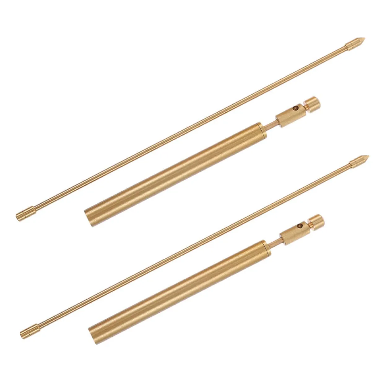 VOSAREA 2Pcs Copper Dowsing Rods Portable Water Divining Tool Lightweight Design with Storage Bag for Outdoor Use Precision Probe for Spiritual Energy Detection