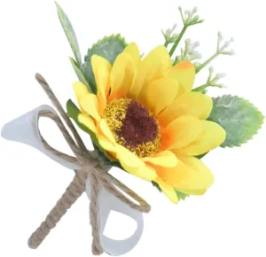 VOSAREA Groom Breastpins Wedding Broochpin Pin Sunflower Brooch Pin Sweater Brooch Pin Fake Sunflower Brooch Bridal Corsage Bride Brooch Women Brooch Decorative Brooch