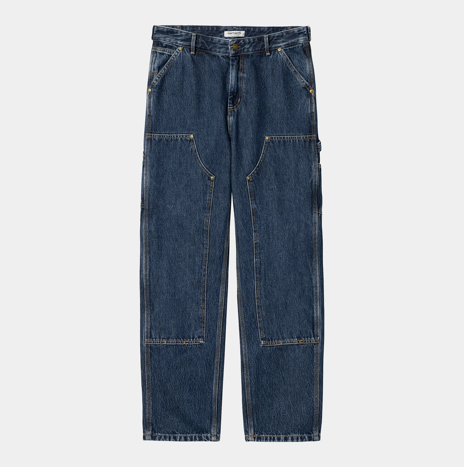 W NASHUA DOUBLE KNEE PANT BLUE STONE WASHED