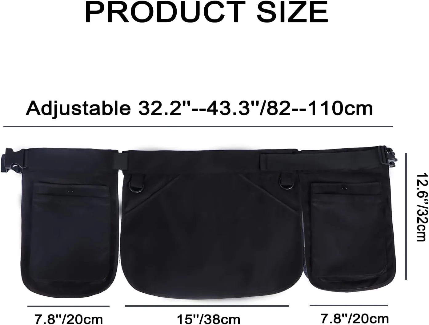 Waist Tool Apron Bag with Multiple Pockets for Men/Women, Work apron,Garden Tools for Gardener(Black)