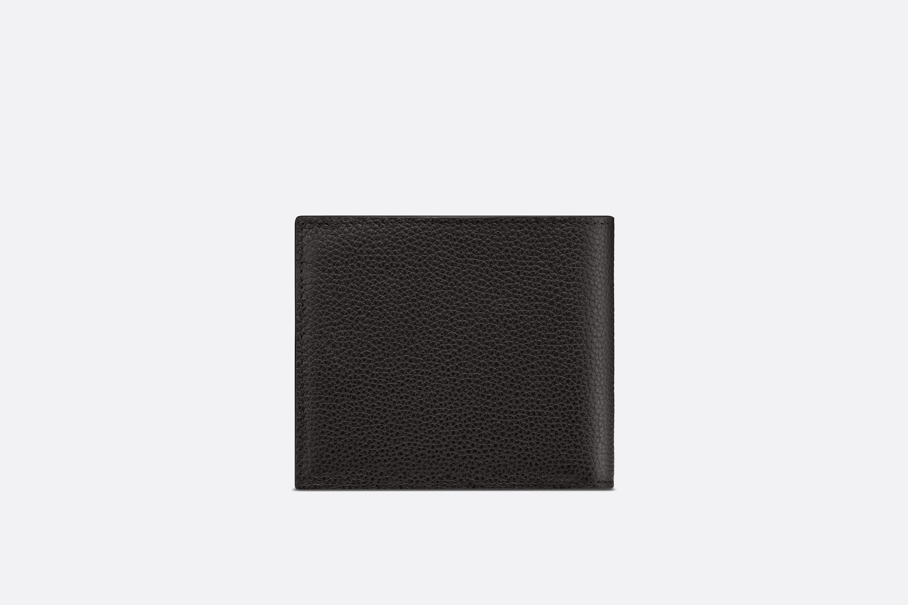 Wallet • Black Grained Calfskin with 'CD Icon' Signature
