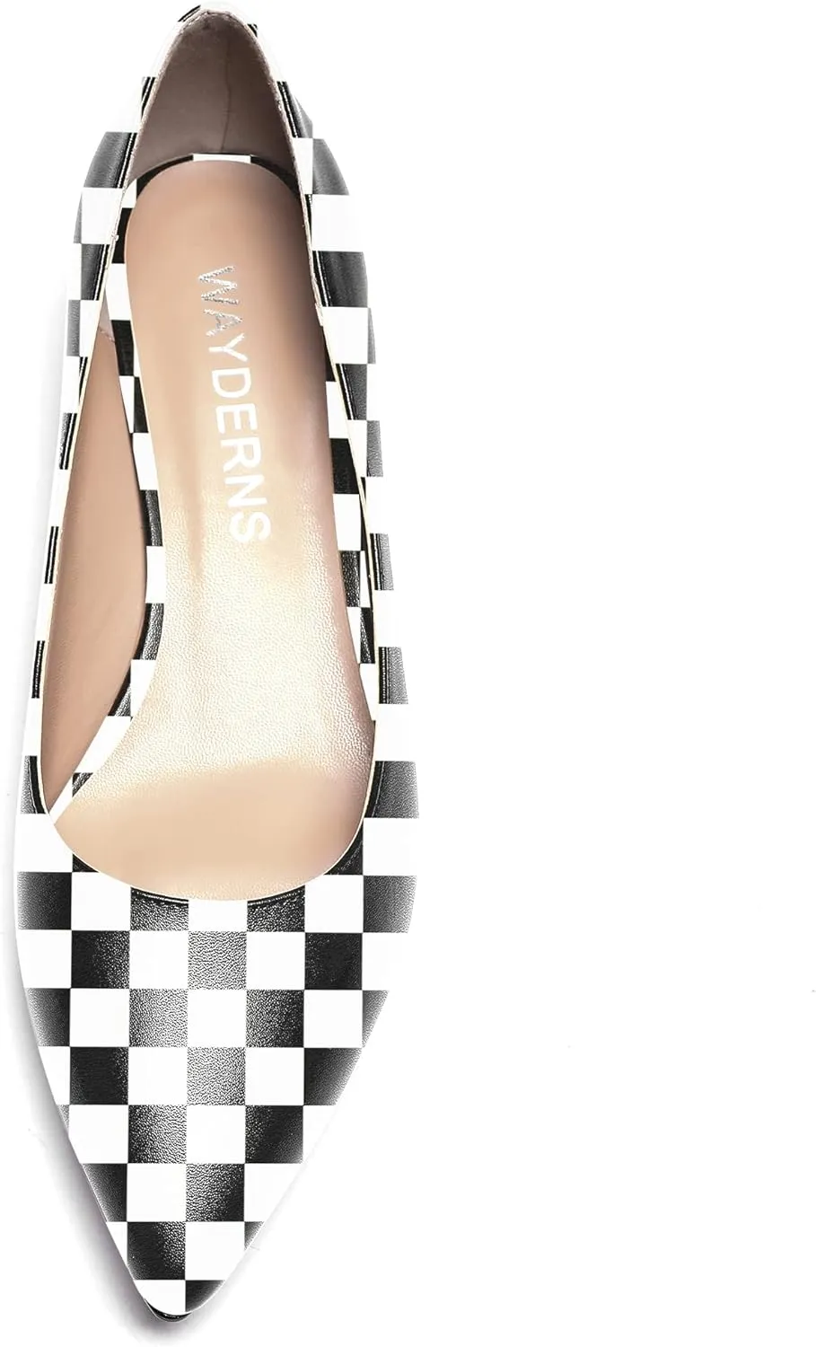WAYDERNS Women's Slip On Solid Pointed Toe Matte Stiletto Mid Heel Pumps Shoes 2.5 Inch