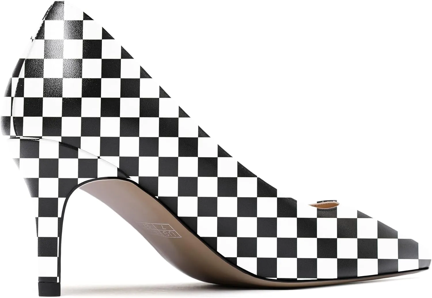 WAYDERNS Women's Slip On Solid Pointed Toe Matte Stiletto Mid Heel Pumps Shoes 2.5 Inch