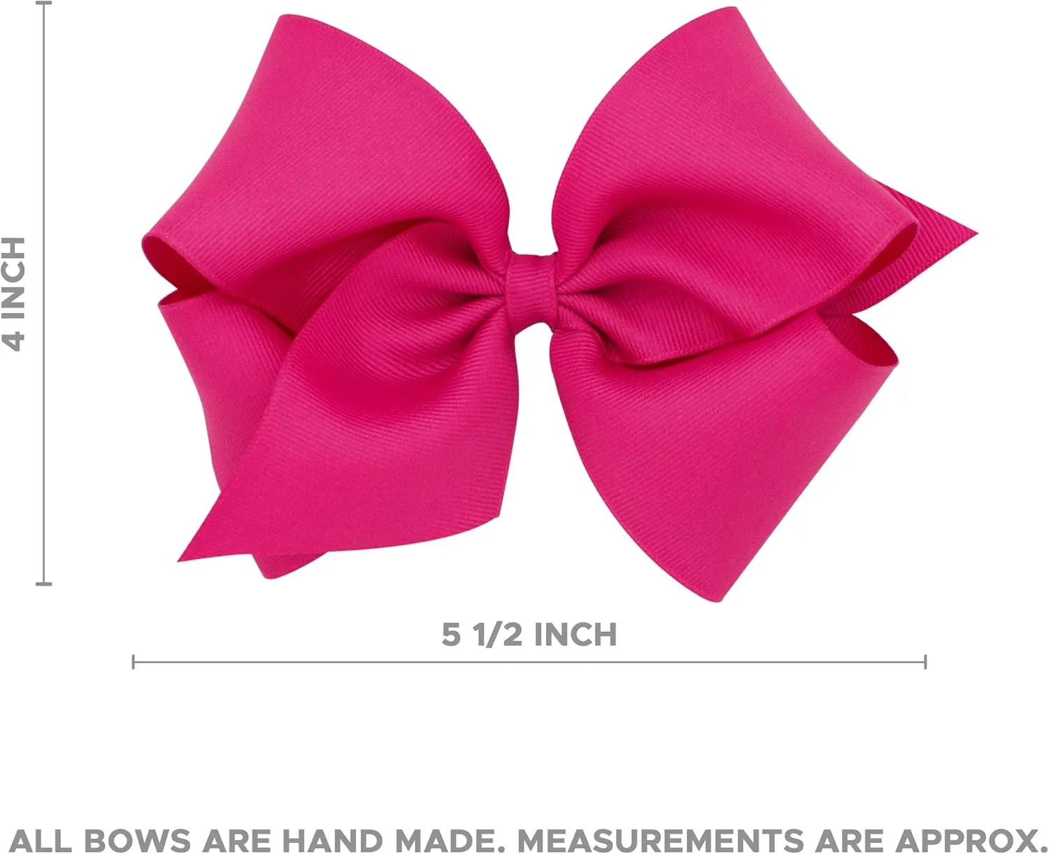 Wee Ones Girls' Grosgrain Hair Bow with Scalloped Edge Faux Velvet Overlay