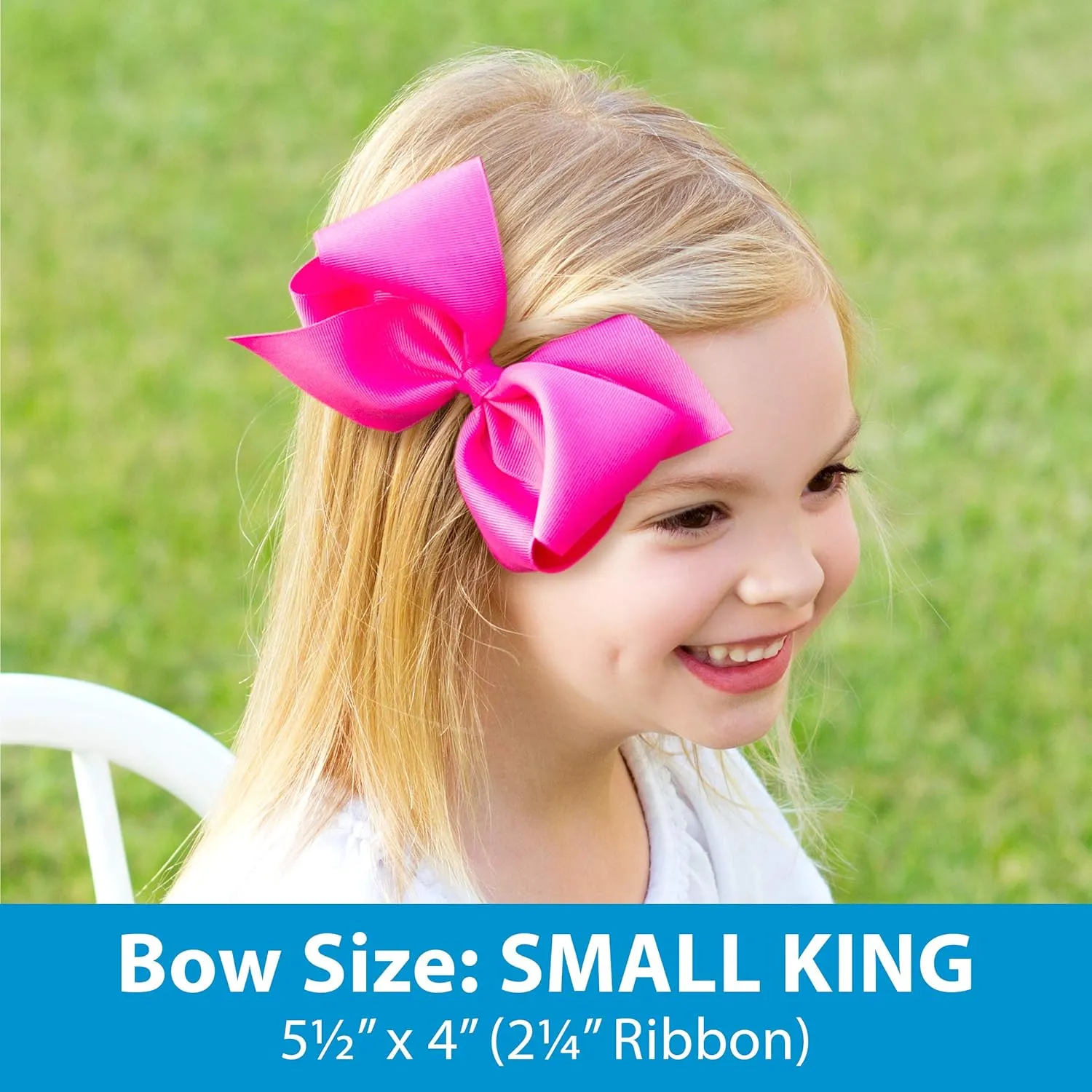 Wee Ones Girls' Grosgrain Hair Bow with Scalloped Edge Faux Velvet Overlay