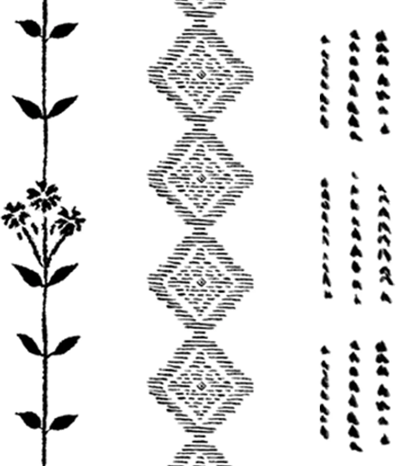 White Sheer Curtains 84 Inches Long for Living Room Bedroom 2 Panels,Boho Black Floral Design Linen Farmhouse Scandinavian Pleated Geometric Curtains