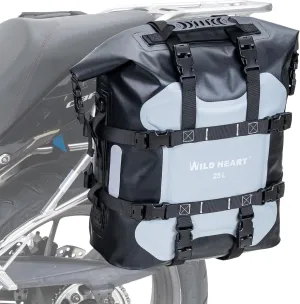 WILD HEART Motorcycle side bag stainless steel suspension waterproof bag Saddlebags 20L/25L waterproof Pianner Bag wear-resistant general-purpose Bike accessories