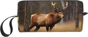 Wildlife Deer Bear Elk print Travel Cosmetic Bag Gifts for Women Portable Make Up Bags for Women Mother Sister