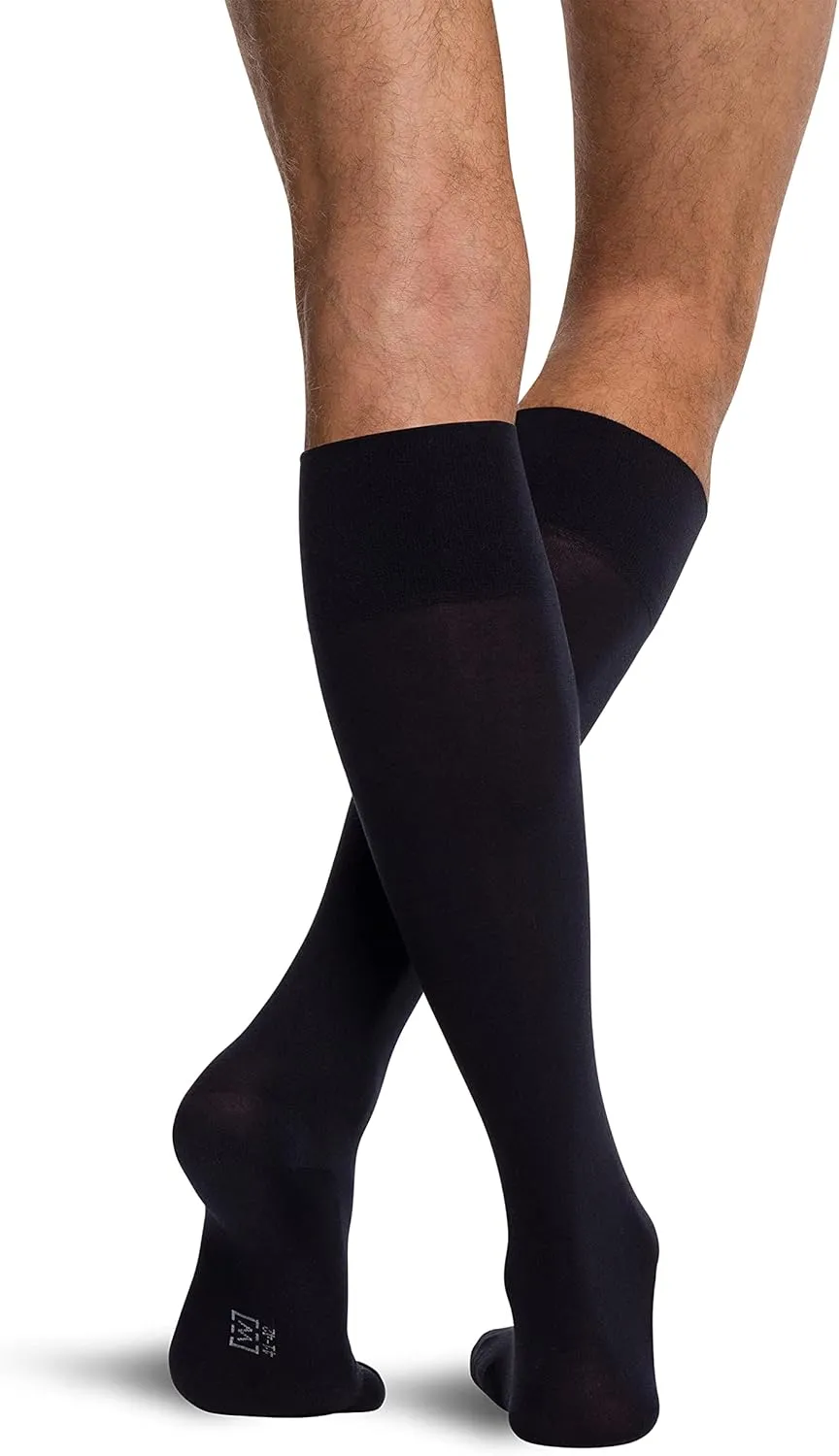 Wolford Men's Cotton Velvet Knee-High Ankle Socks Non-Slip Stretchy Hand-Linked Toes Perfect Fit for Business Casual Outfits