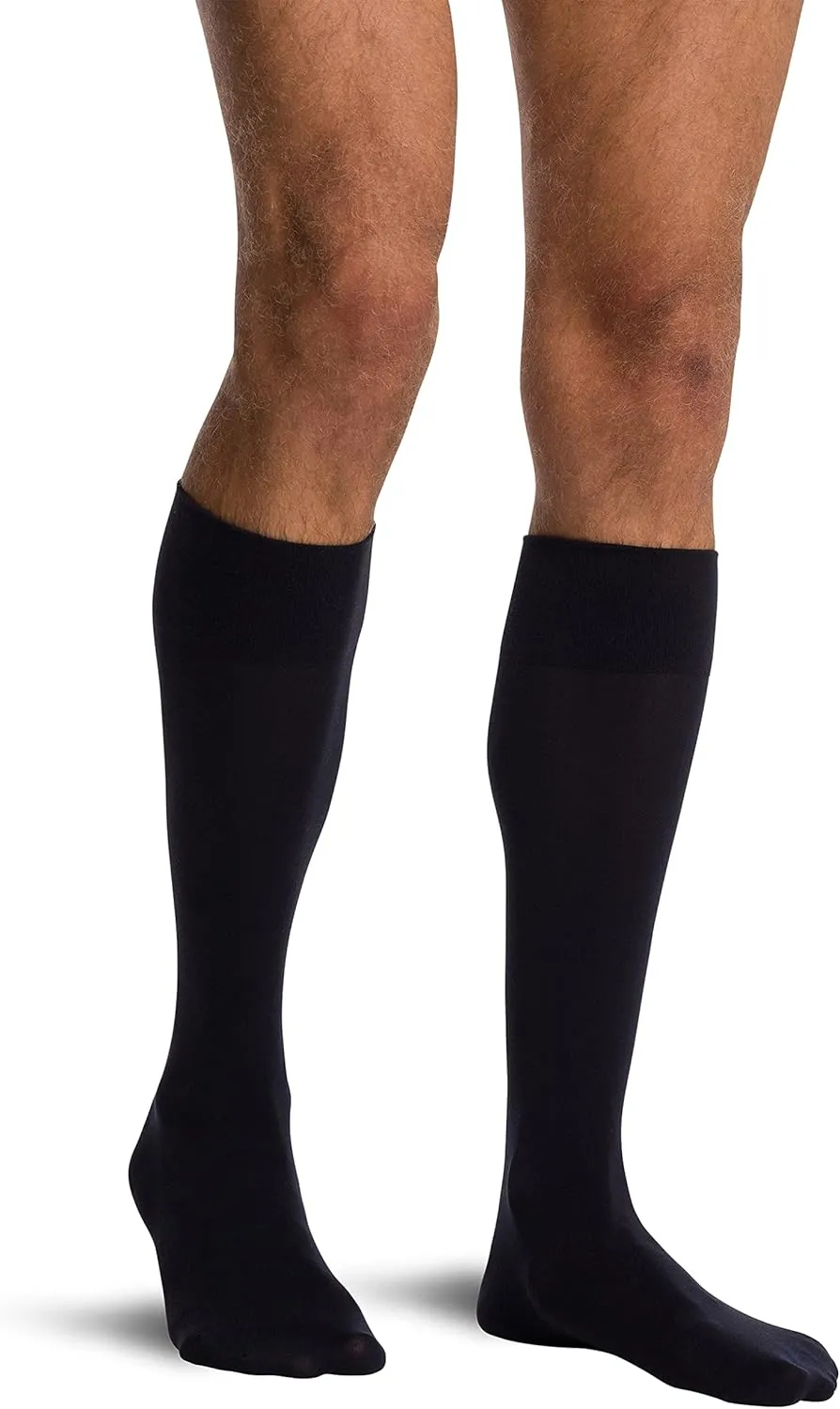 Wolford Men's Cotton Velvet Knee-High Ankle Socks Non-Slip Stretchy Hand-Linked Toes Perfect Fit for Business Casual Outfits