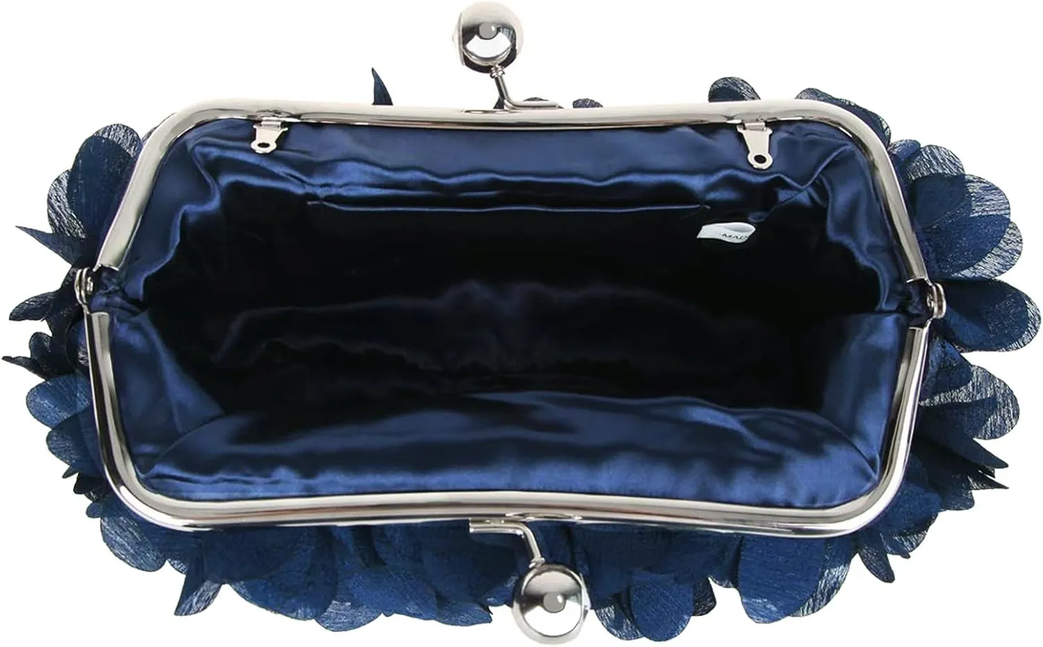 Women Elegant Evening Purse, Small Floral Clutch Bag with Detachable Chain for Wedding, Party, Prom