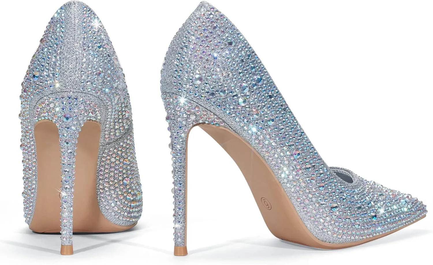 Women High Heels 4 inch Stiletto Pumps Sexy Pointed Toe Patent Leather Slip On High Heel Dress Evening Party Pump Shoes