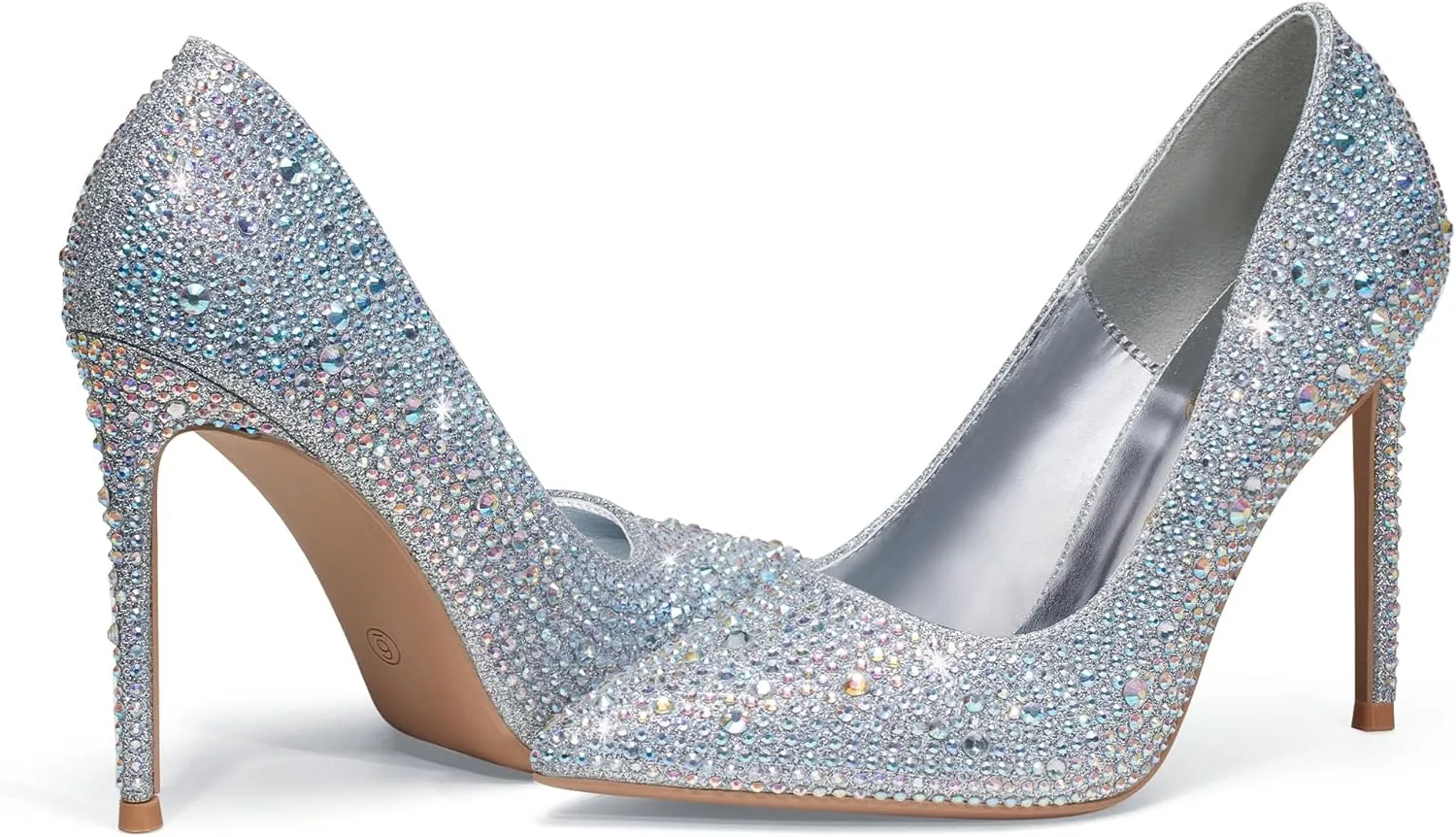 Women High Heels 4 inch Stiletto Pumps Sexy Pointed Toe Patent Leather Slip On High Heel Dress Evening Party Pump Shoes