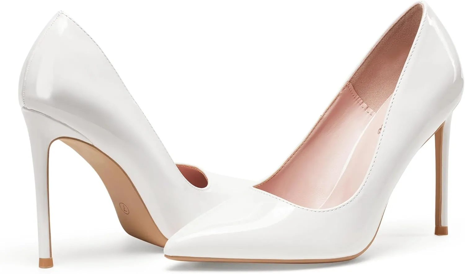 Women High Heels 4 inch Stiletto Pumps Sexy Pointed Toe Patent Leather Slip On High Heel Dress Evening Party Pump Shoes
