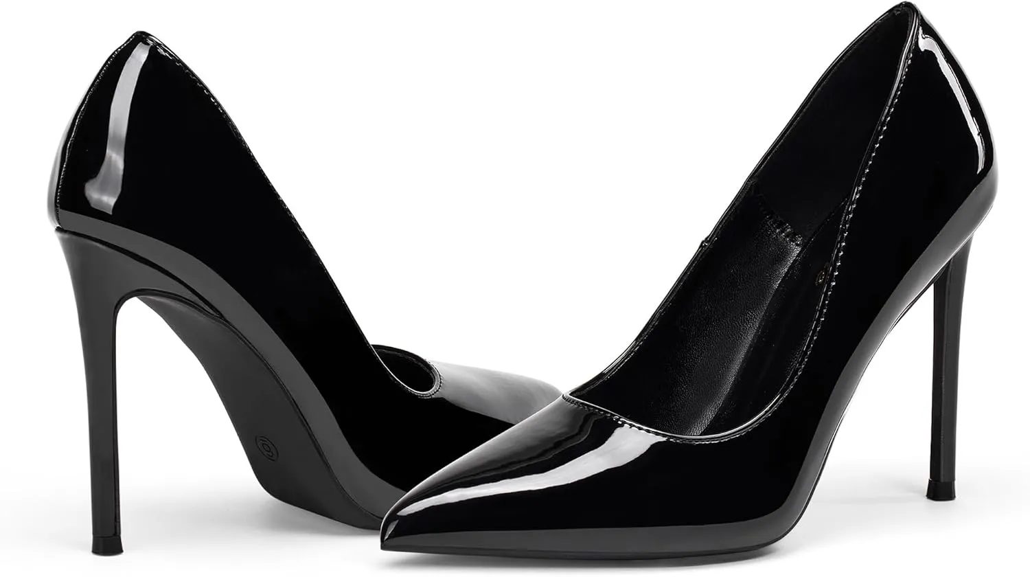 Women High Heels 4 inch Stiletto Pumps Sexy Pointed Toe Patent Leather Slip On High Heel Dress Evening Party Pump Shoes