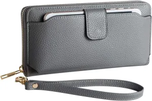 Women Wristlet Wallet with Cell Phone Holder Zip Around Handbag …
