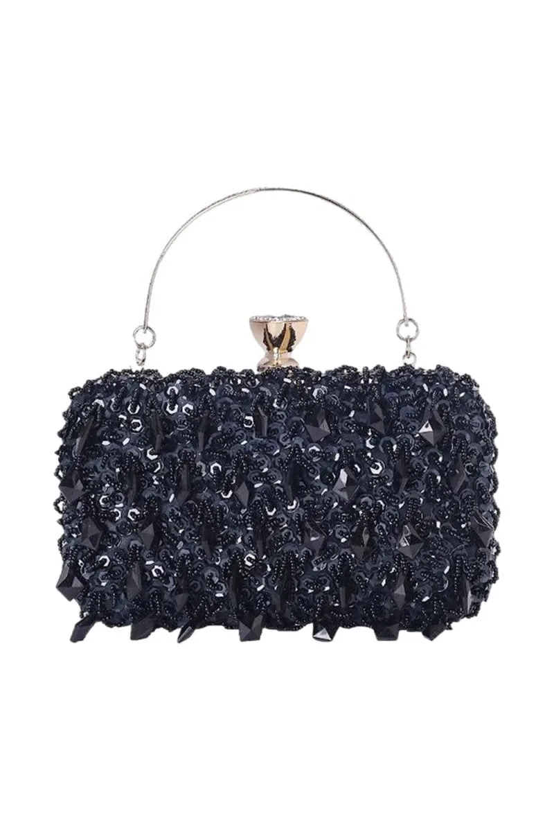 Women's Beaded Sequined Evening Clutch Bags