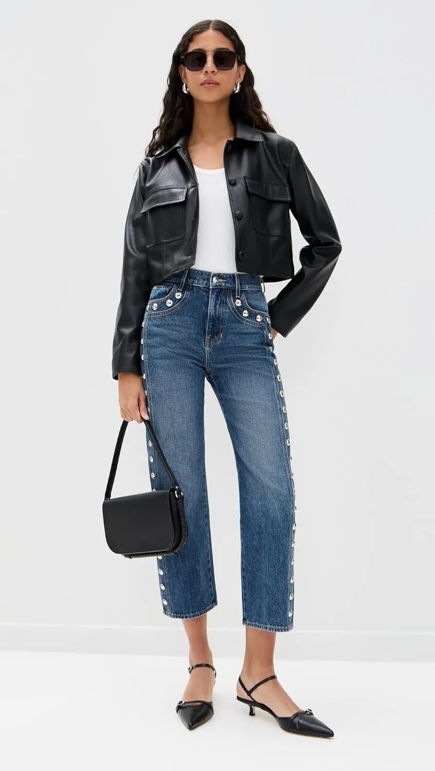 Women's Dylan Ankle High Rise Straight Jeans