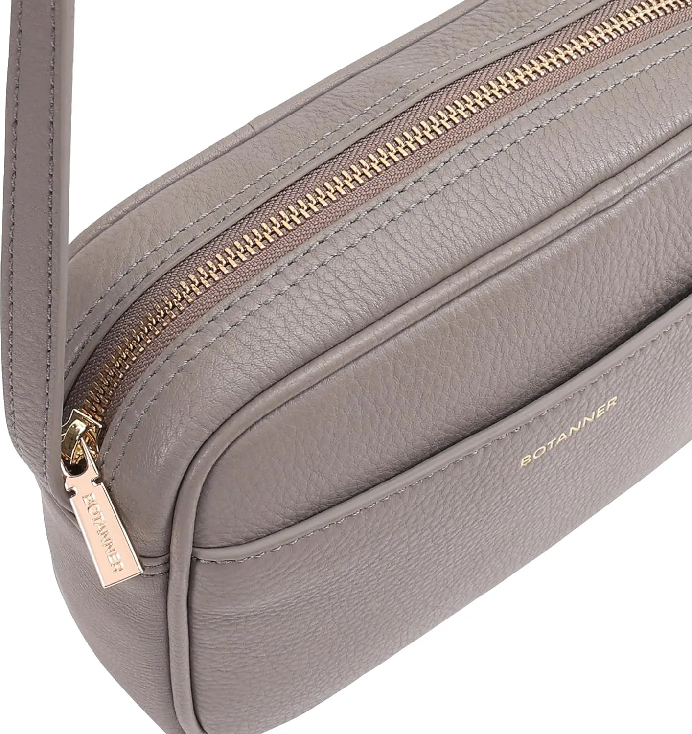 Women's Elegant Genuine Leather Crossbody Bag - Versatile Design, Adjustable Strap, Top Zip Closer, Light & Chic