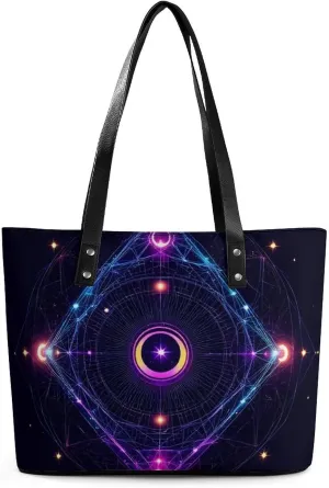Women's Elegant Leather Handbag Unisex Leather Tote Bag Lightweight Handbag