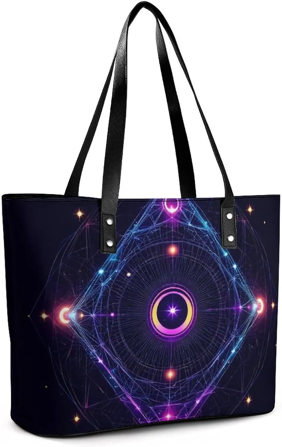 Women's Elegant Leather Handbag Unisex Leather Tote Bag Lightweight Handbag