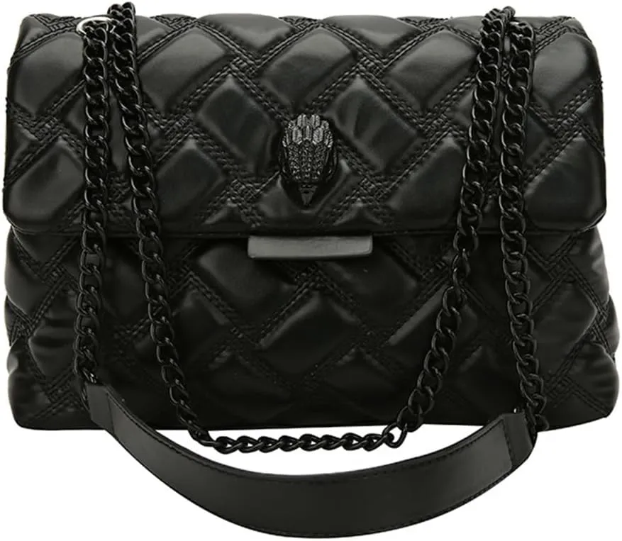 Women's Elegant Quilted Design Cute Shoulder Bag, Fashionable Shoulder Crossbody Chain Women's Bag for Women & Girls