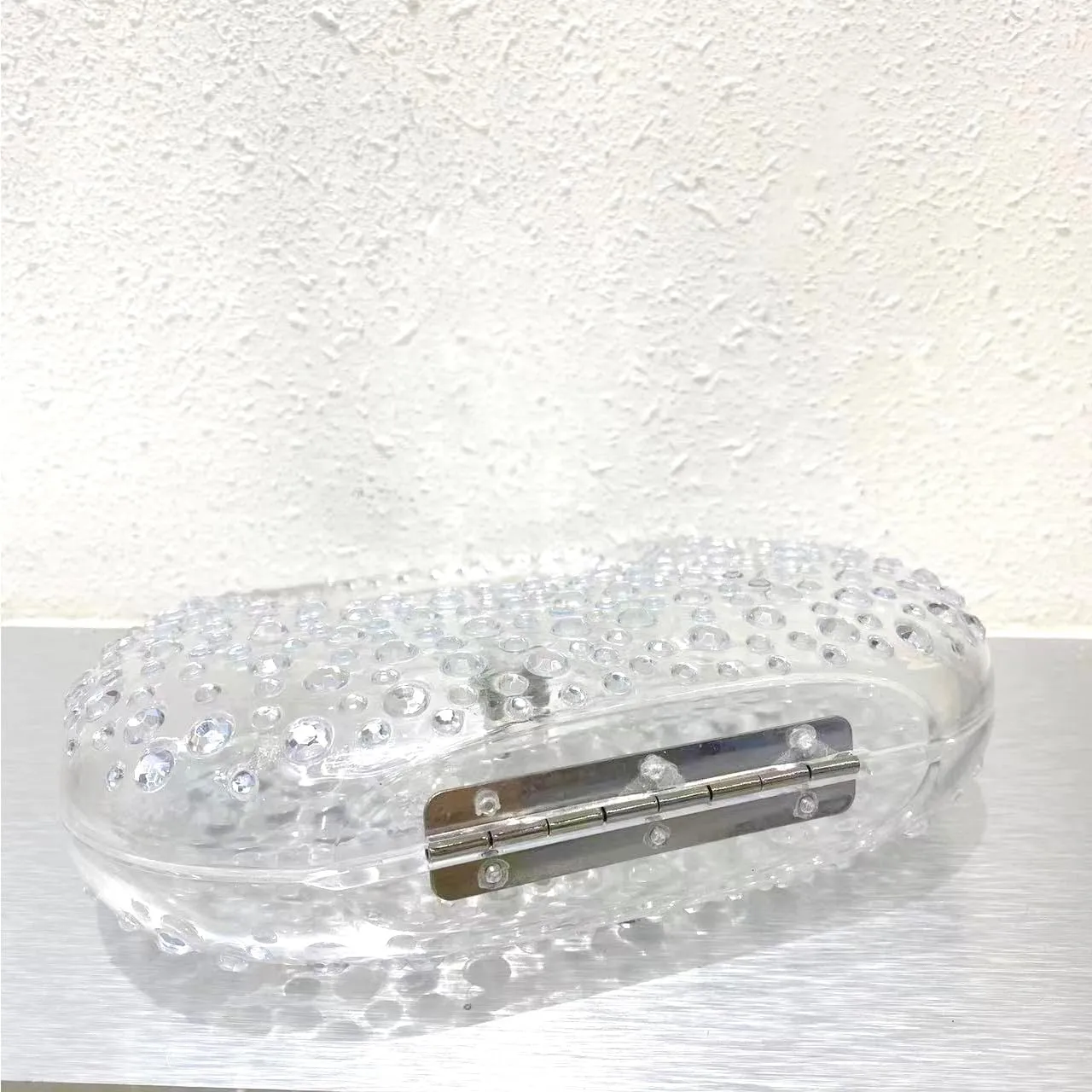Women's Evening Bag Sparkly Rhinestone Clutch Purse Bling Acrylic Top-handle Bag for Women