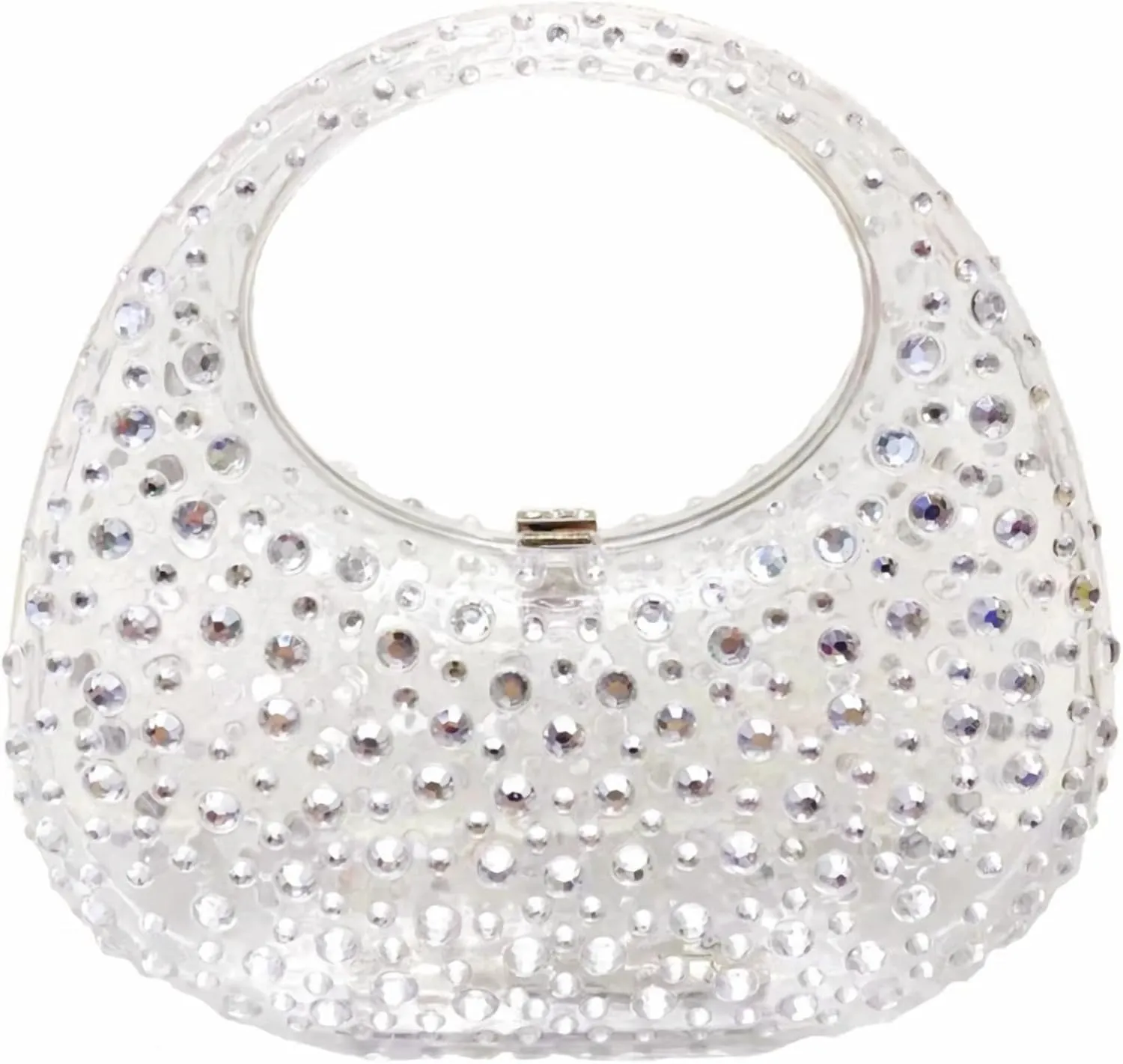 Women's Evening Bag Sparkly Rhinestone Clutch Purse Bling Acrylic Top-handle Bag for Women
