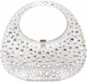 Women's Evening Bag Sparkly Rhinestone Clutch Purse Bling Acrylic Top-handle Bag for Women