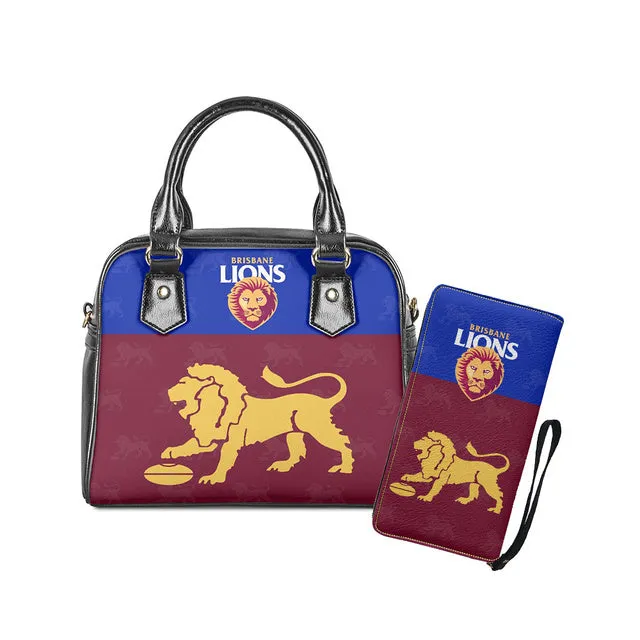 Womens Luxury AFL 2 pc Handbag Tote & Zipper Purse Sets