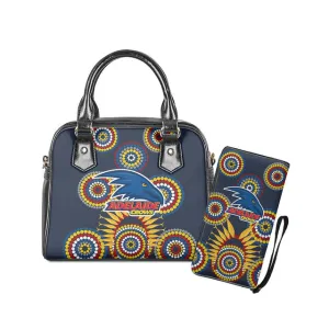 Womens Luxury AFL 2 pc Handbag Tote & Zipper Purse Sets