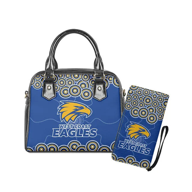 Womens Luxury AFL 2 pc Handbag Tote & Zipper Purse Sets