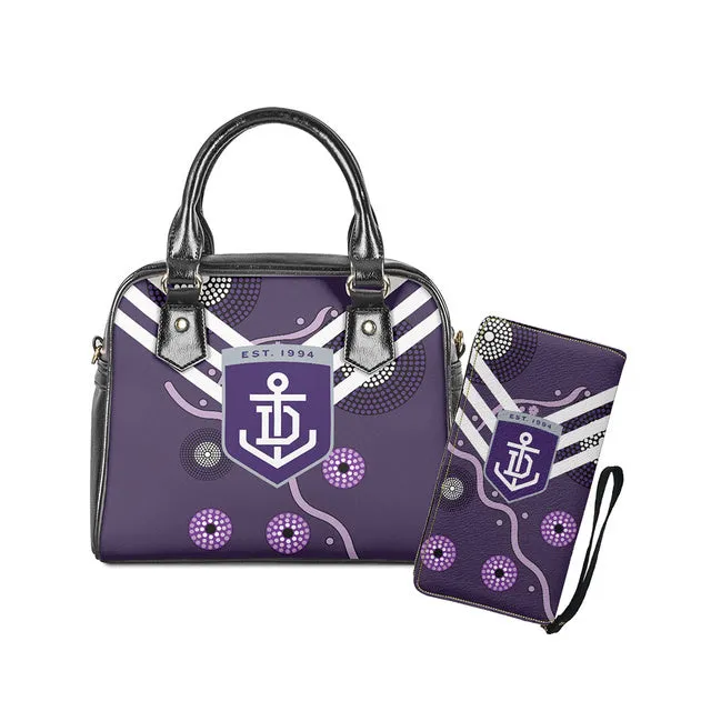 Womens Luxury AFL 2 pc Handbag Tote & Zipper Purse Sets