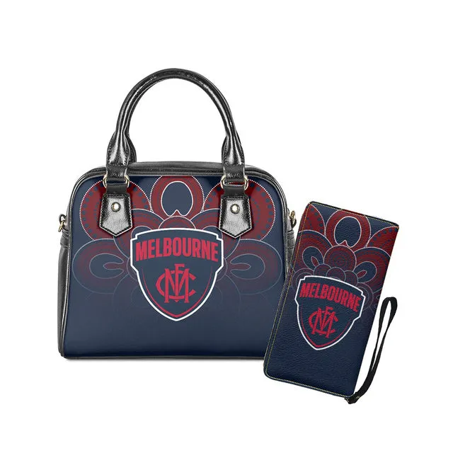 Womens Luxury AFL 2 pc Handbag Tote & Zipper Purse Sets