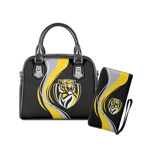 Womens Luxury AFL 2 pc Handbag Tote & Zipper Purse Sets
