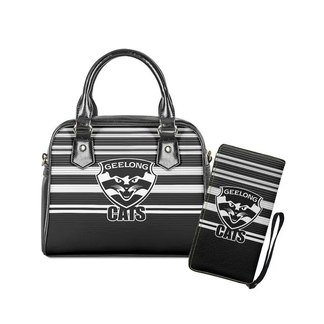 Womens Luxury AFL 2 pc Handbag Tote & Zipper Purse Sets