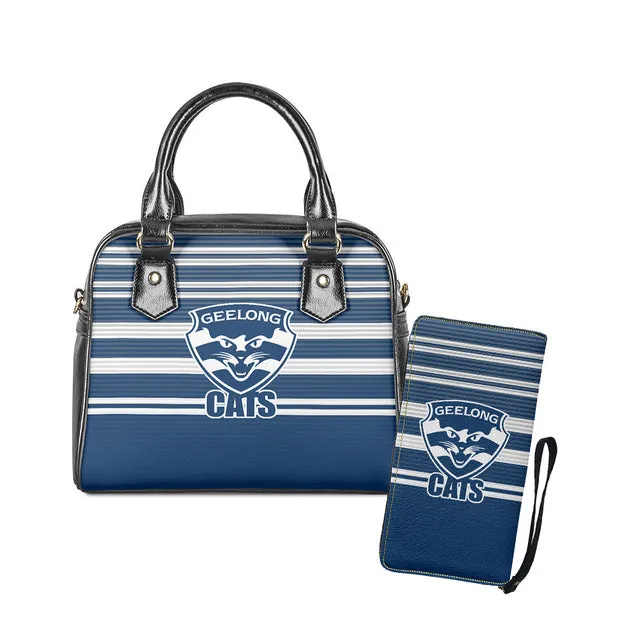 Womens Luxury AFL 2 pc Handbag Tote & Zipper Purse Sets