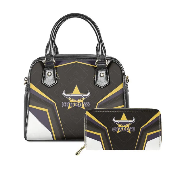 Womens Luxury NRL 2 pc Handbag Tote & Zipper Purse Sets