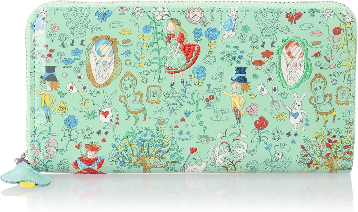 Women's Merchen Pattern Round Zipper Long Wallet