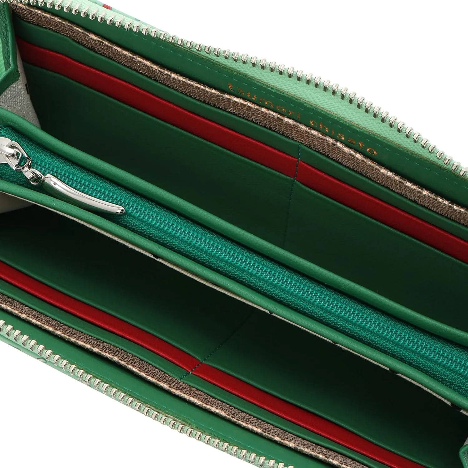Women's Merchen Pattern Round Zipper Long Wallet
