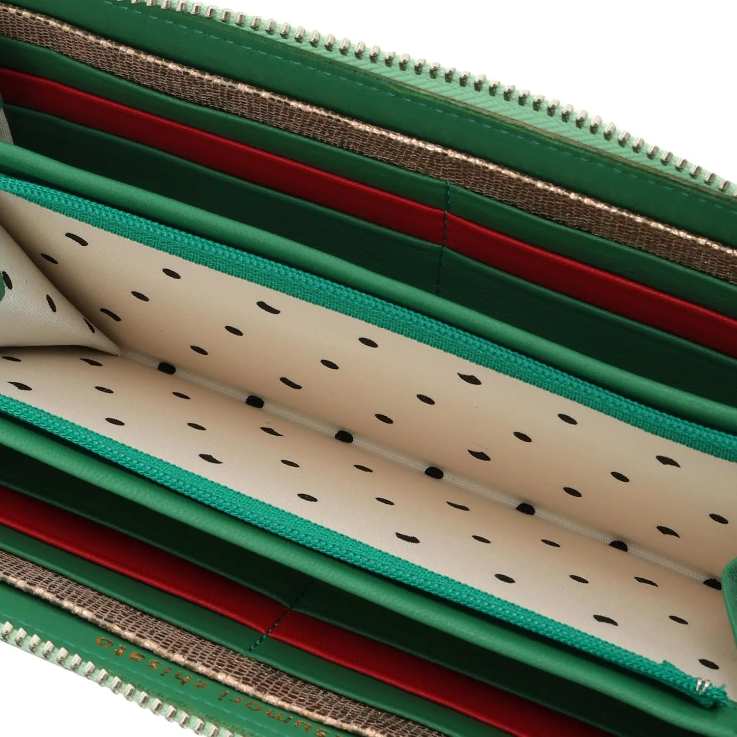 Women's Merchen Pattern Round Zipper Long Wallet