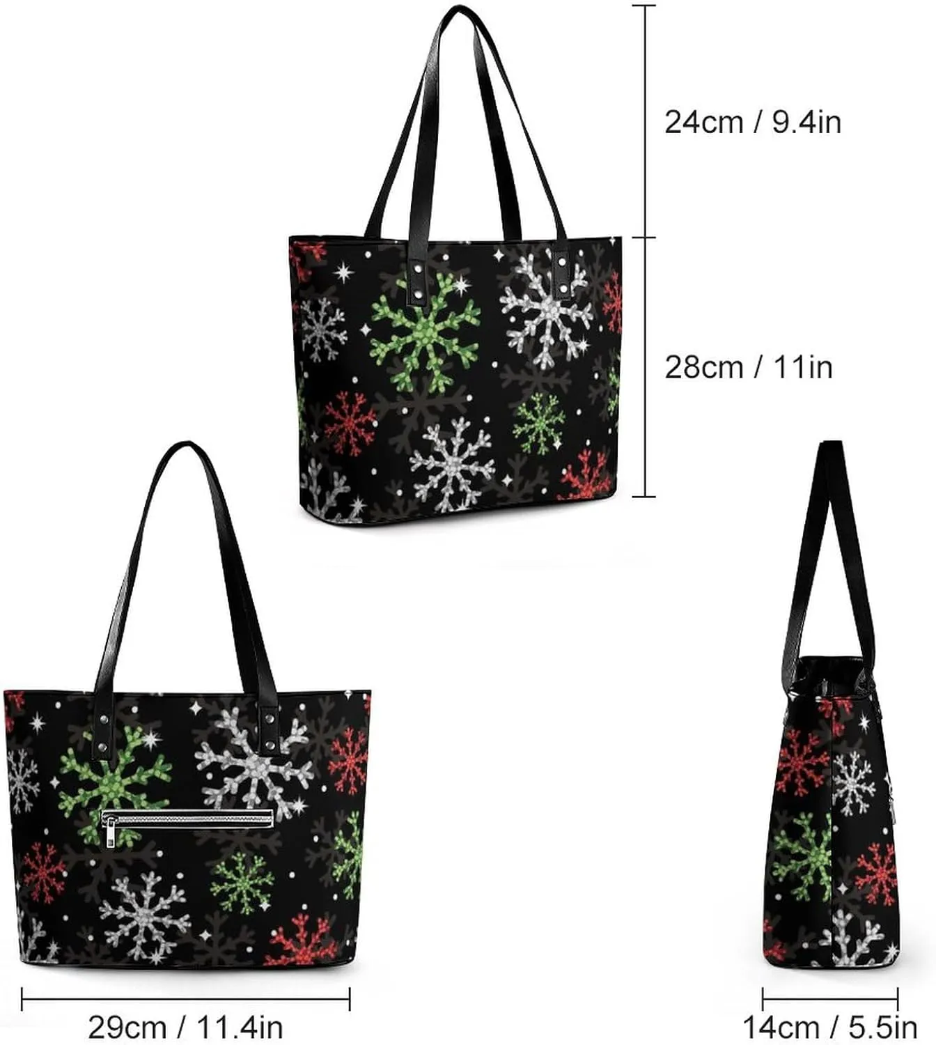 Women's Portable Tote Bag Trendy Modern Leather Handbag For Work Weekend